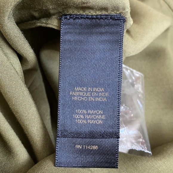 Frye Addie Western olive green button down top NWT - Picture 7 of 8